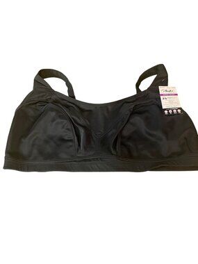 Playtex Secrets Bounce Control Wirefree Bra Black Sz 48DD  US4221